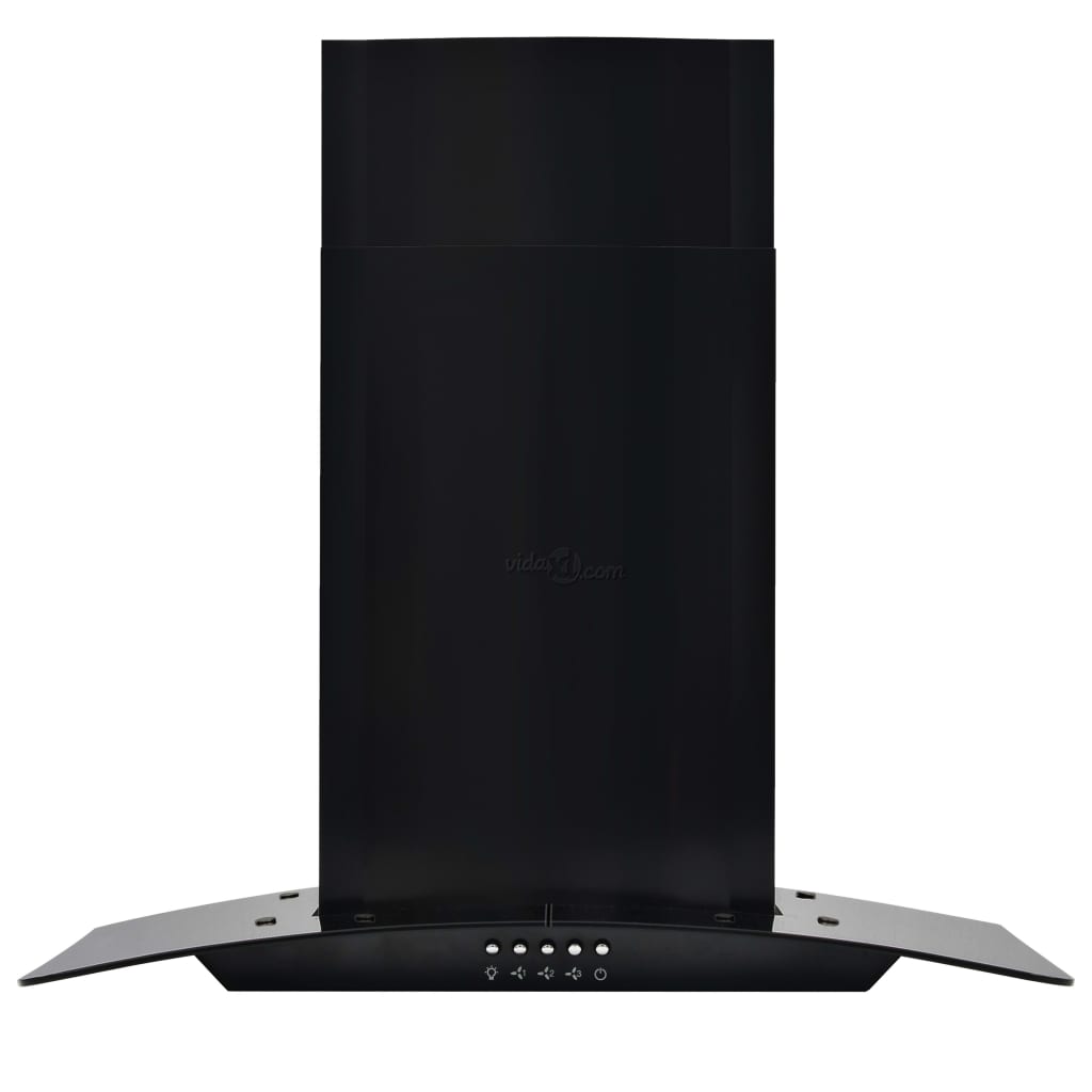 NNEVL Wall Mounted Range Hood Stainless Steel 756 m³/h 60 cm Black-1