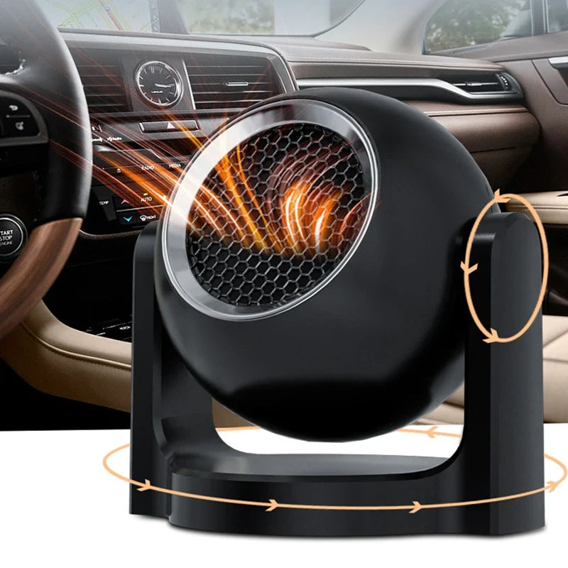NNEOBA 12V 120W Portable Car Heater Defroster Fan Black-2