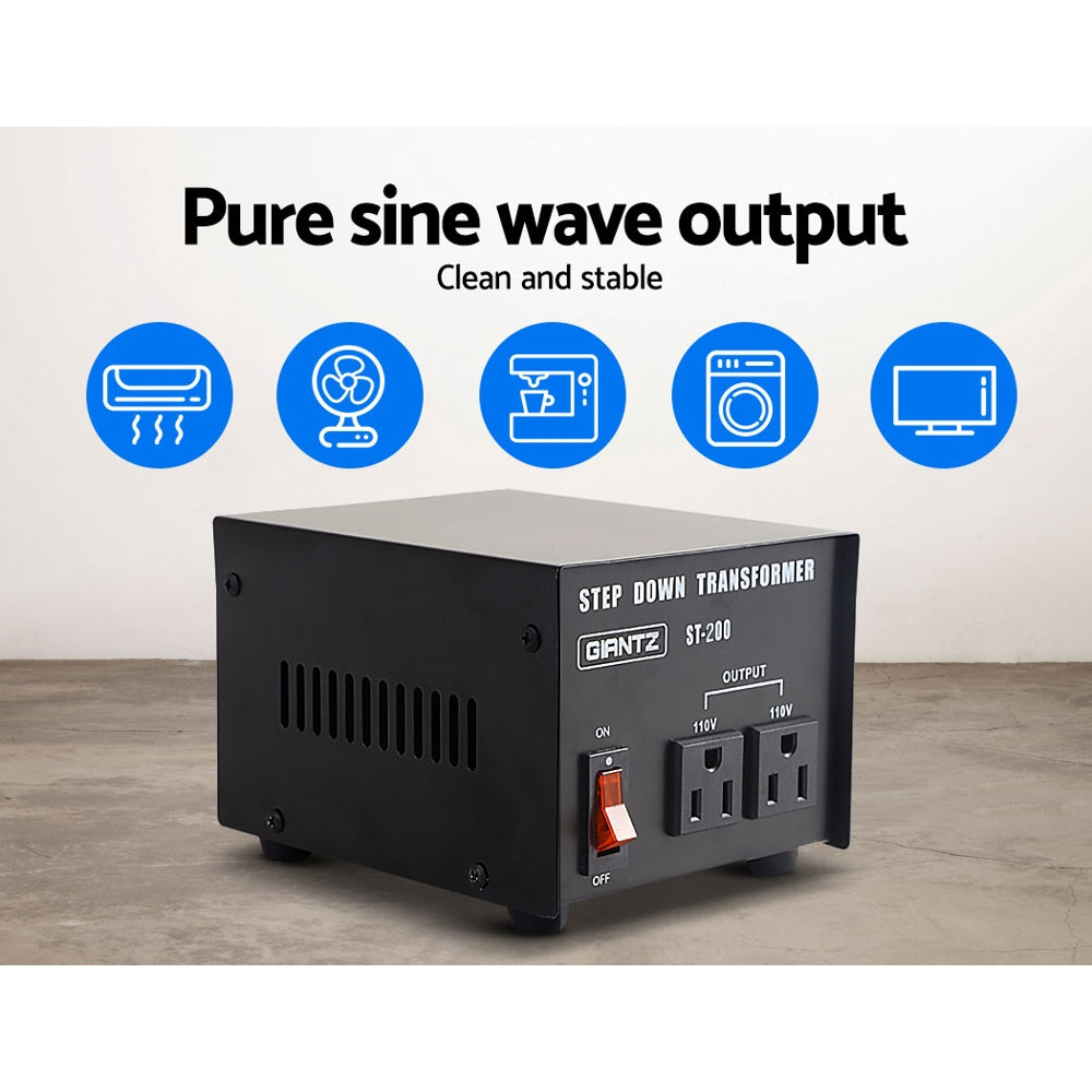 NNEDSZ 200 Watt Step Down Transformer-4