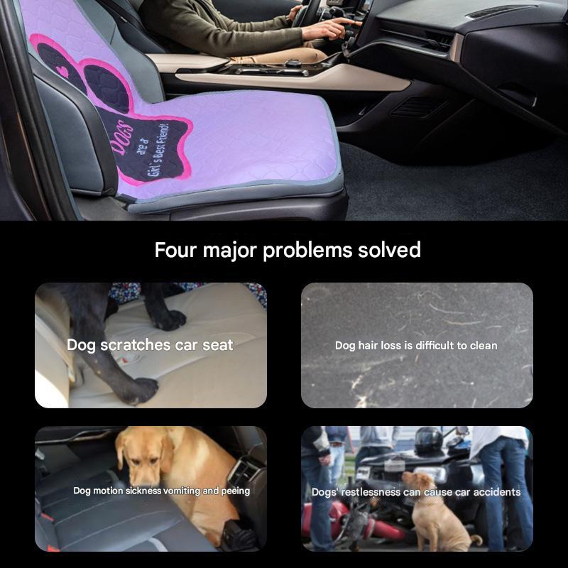 NNEDSZ Bone Dog Car Seat Cover - Waterproof & Scratch-Resistant Pet Seat Protector-2