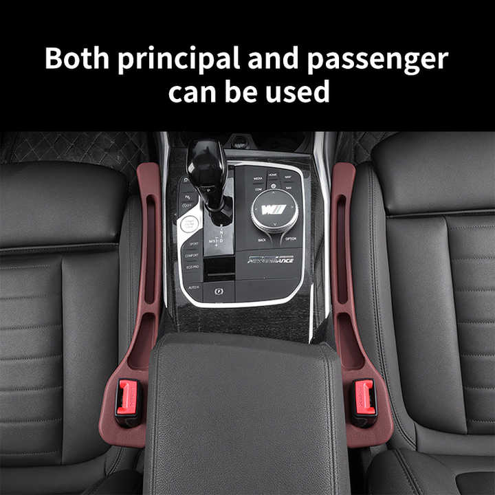 NNEDSZ Brown Car Seat Gap Filler - 2 Pieces Car Interior Storage Organizer for Front Seat Seam-2