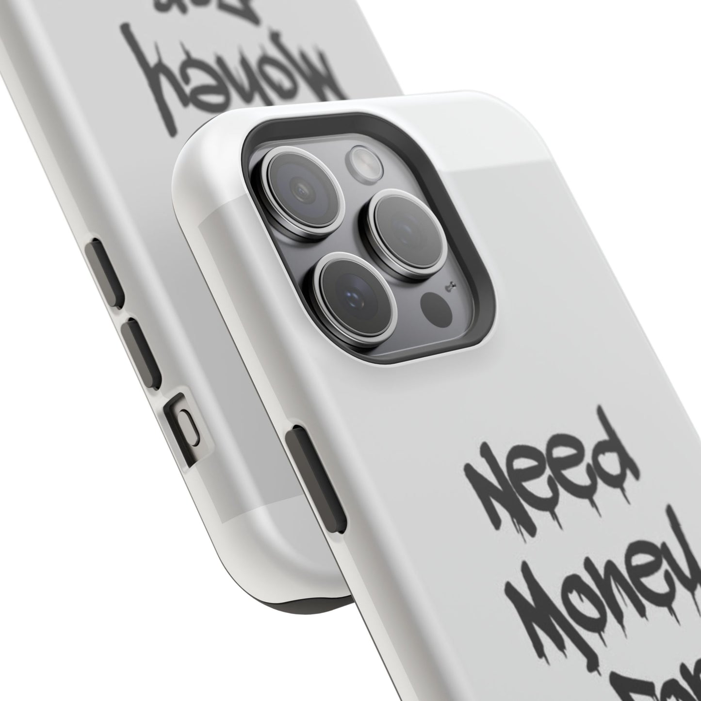 NEED MONEY FOR PORSCHE  - Impact-Resistant WHITE Phone Case with Bold Statement