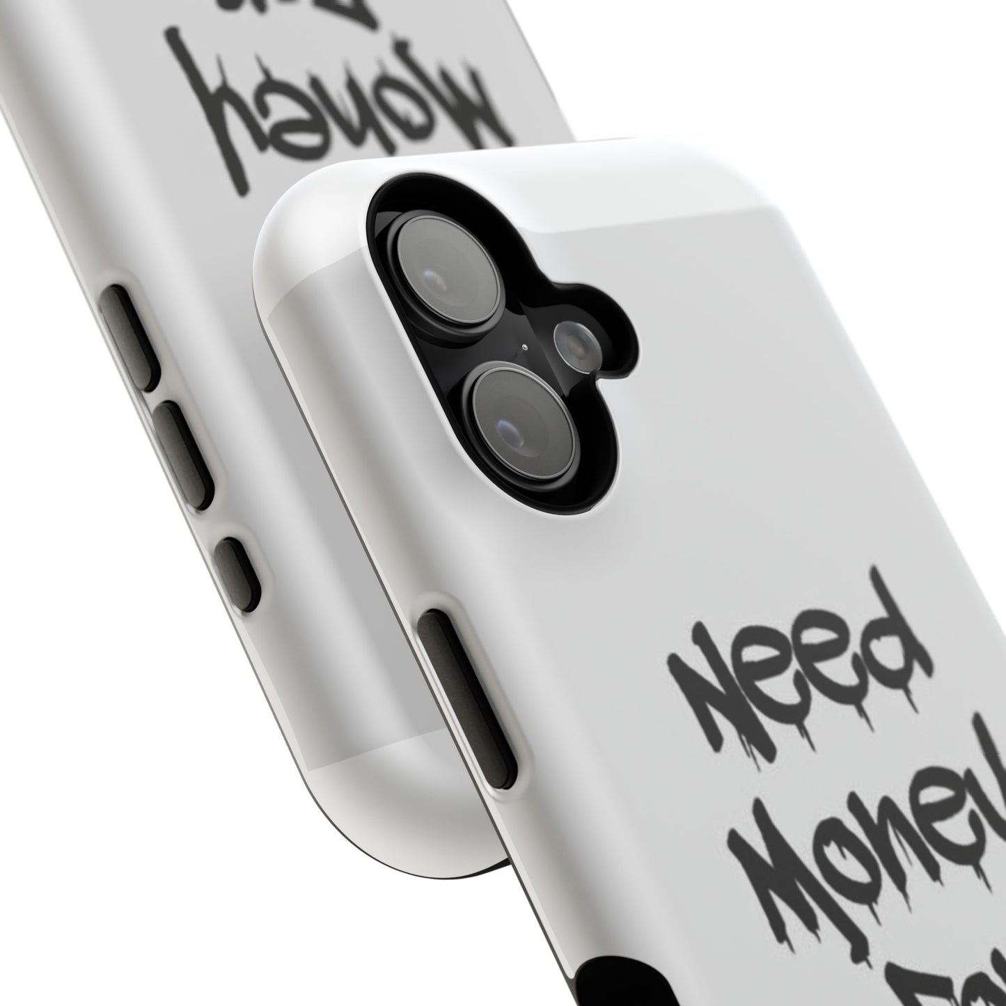 NEED MONEY FOR PORSCHE  - Impact-Resistant WHITE Phone Case with Bold Statement