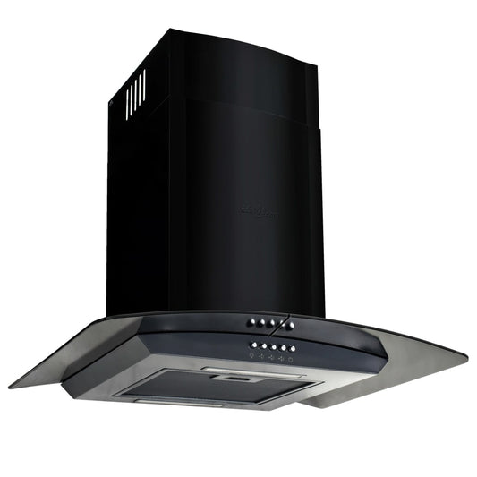 NNEVL Wall Mounted Range Hood Stainless Steel 756 m³/h 60 cm Black-0