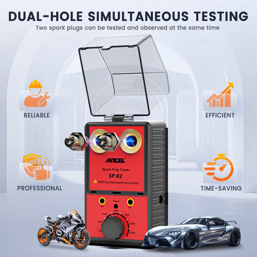 NNEDSZ Ancel 12V Car Spark Plug Tester Auto Ignition System Tester Diagnostic Test Tool-3